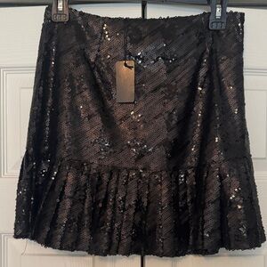 Glamorous Black Sequin Mini Skirt